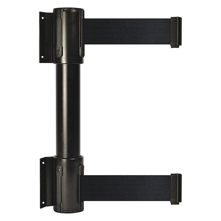 Tensabarrier Belt Barrier, Black, 13 ft Length, 16 1/2 in Post Height, No Legend 896T2-33-MAX-B9X-C
