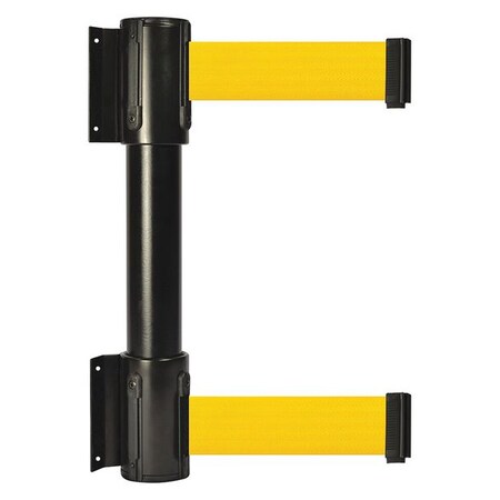 Tensabarrier Belt Barrier, Black, 7 1/2 ft Length, 16 1/2 in Post Height, No Legend 896T2-33-STD-Y5X-C