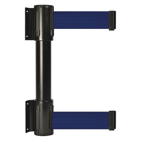 Tensabarrier Belt Barrier, Black, 7 1/2 ft Length, 16 1/2 in Post Height, No Legend 896T2-33-STD-L5X-C