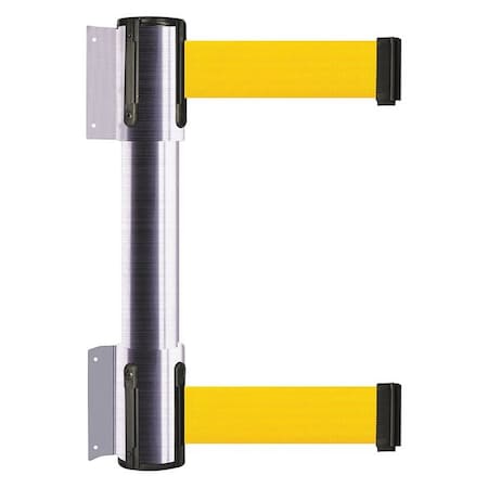 Tensabarrier Belt Barrier, Satin Chrome, 13 ft Length, 16 1/2 in Post Height, No Legend 896T2-1S-MAX-Y5X-C