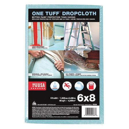 TRIMACO Leakproof/SlipResist DropCloth, 6ftLx8ftW 90088