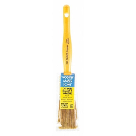 Wooster 1" Wall Soft, Brown China Bristle, Paint Brush, Plastic Handle 1123 - 1