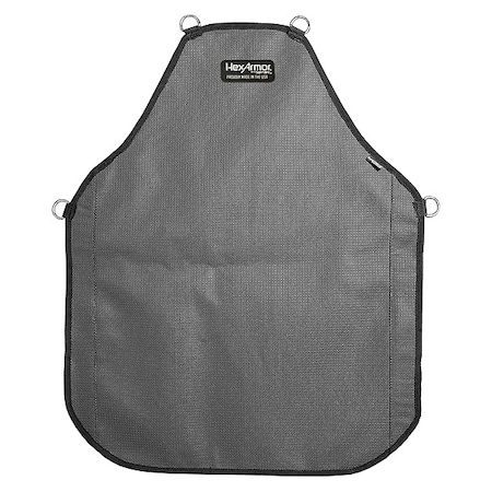 Hexarmor Bib Apron, SuperFabric(R), Gray/Black, 30 in, Universal AP322