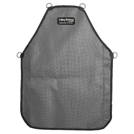 Hexarmor Bib Apron, SuperFabric(R), Gray/Black, 30 in, Universal AP102229
