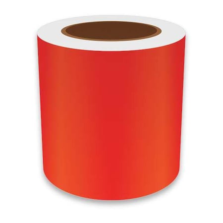 Vnm Signmaker ContinuousLabelStock, Red, Gloss, 5inW REFRD-3127