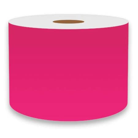 Vnm Signmaker ContinuousLabelStock, Pink, Gloss, 3inW FLUPK-3762