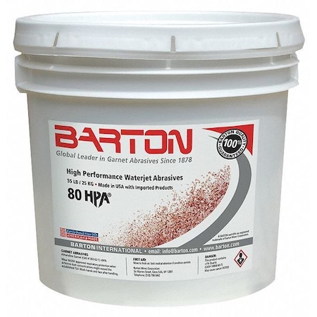 Barton Blast Media, Garnet, 80 Grit, 55 lb. 60806103