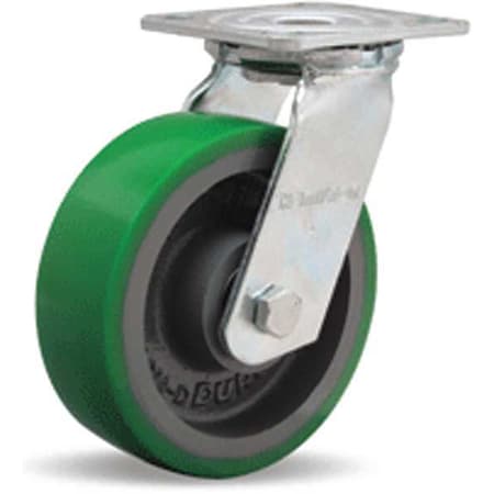Hamilton Plate Caster, Swivel, Poly, 6 in., 900 lb. S-526-D-BS-SS