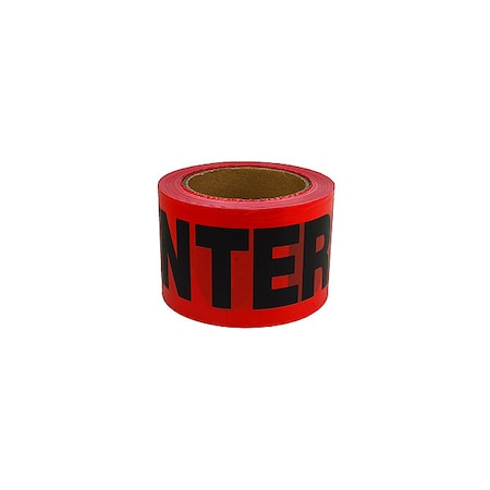 Zoro Select Barricade Tape, Danger Do Not Enter, Red, 3 in Wide x 300 ft Length, Polyethylene, 2 mil 36UV38
