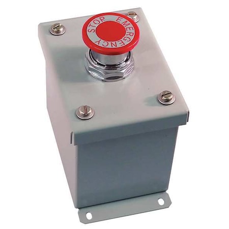 Hoffman Push Buttn Cntrol Station, 1NC, Mshrm Head N12T5B63-1