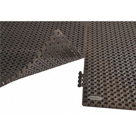 Notrax Mat Side Connector, Rubber, 1/2" Thick, 6 PK 599K0006BL