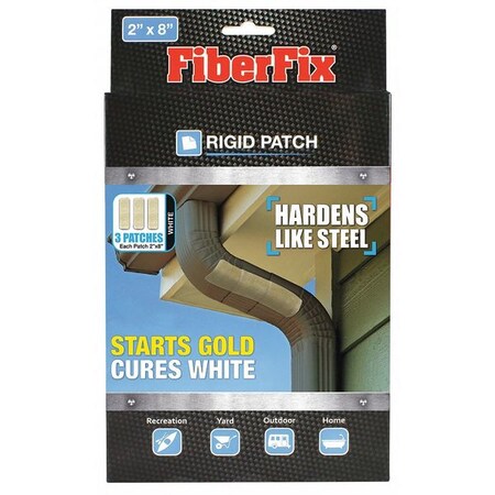 Fiberfix Patch, 2" x 8", White, Temp Range -30 Degrees  to +300 Degrees F 857101004419