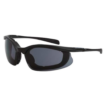 Crossfire Crossfire, Safety Glasses, Anti-Fog, Gray Lens, Black Frame, Half-Frame 821 AF