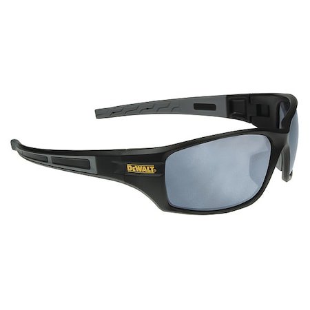 Dewalt Auger, Safety Glasses, Anti-Scratch, Gray Mirror Lens, Black Frame, Full-Frame DPG101-6D