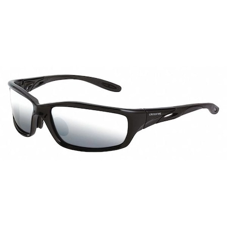 Crossfire Infinity, Safety Glasses, Anti-Scratch, Gray Mirror Lens, Black Frame, Frameless 263