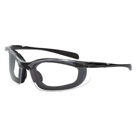 Crossfire Crossfire, Safety Glasses, Anti-Fog, Clear Lens, Black Frame, Half-Frame 844 AF