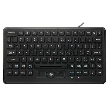 Ikey Keyboard, Fully Sealed Rugged, Black SL-86-911-FSR-USB