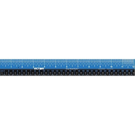 Victor Technology Ruler, Inch, Gloss, Stainless Steel, 12in. EZ12SBL