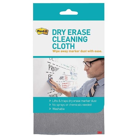 Post-It Dry Erase Cleaning Cloth, Woven, Gray DEFCLOTH