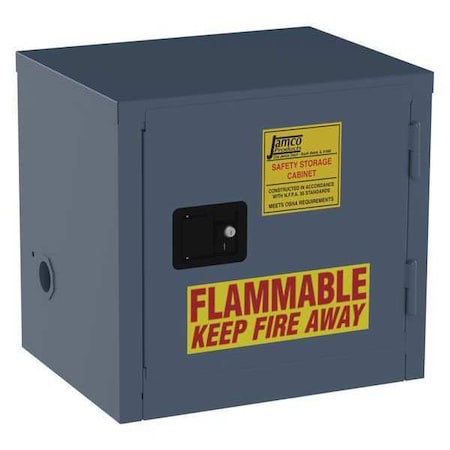 Jamco Hazardous Material Storage Cabinet, 6 gal, 0 Shelves, Steel, 23 in W x 22 in H x 18 in D, Blue CL06BP