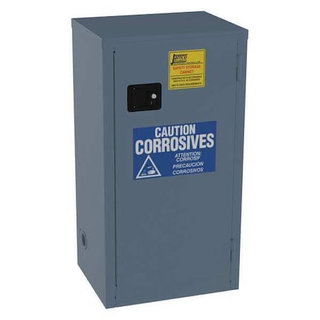 Jamco Hazardous Material Storage Cabinet, 18 gal, 2 Shelves, Steel, 23 in W x 44 in H x 18 in D, Blue CK18BP