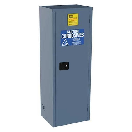 Jamco Hazardous Material Storage Cabinet, 24 gal, 3 Shelves, Steel, 23 in W x 65 in H x 18 in D, Blue CL24BP