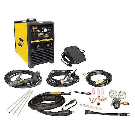 Esab Tig Welder, ArcMaster 141 ACDC HF Series, 115V AC, 140 Max. Output Amps, 140A/15.6C Rated Output W1006313