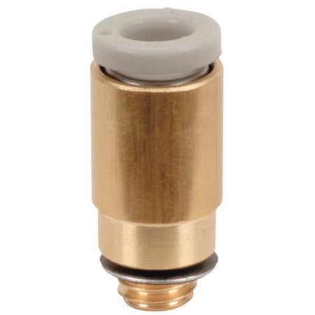 Smc Push-Fit Adapter Fitting, Push-to-Connect x Male Metric, 4mm Tube OD, 6 mm Pipe Size, Plastic KQ2S04-M6A