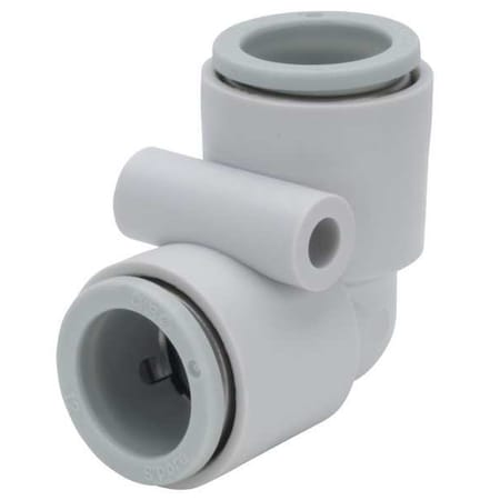 Smc Push-Fit Elbow Fitting, Push-to-Connect x Push-to-Connect, 12mm Tube OD, Plastic KQ2L12-00A