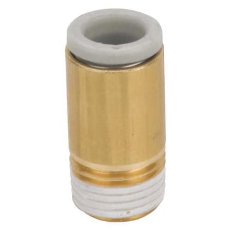 Smc Push-Fit Adapter Fitting, Push-to-Connect x MBSPT, 10mm Tube OD, 1/8 in Pipe Size, Plastic KQ2S10-01AS