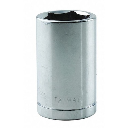 K-Tool International 1/2 in Drive, 19mm Metric Socket, 6 Points, 1/2 in. Dr, 19mm Hex KTI-28119
