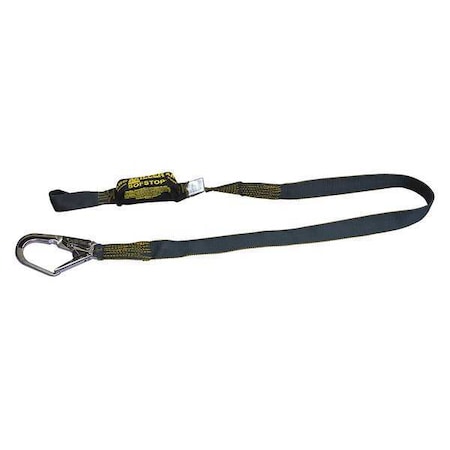 Miller Miller Arc Flash Rated Shock Absorbing Lanyard, 6 ft. Length, Web Loop, Kevlar, 1 Leg(s) 933KR-Z7/6FTBK