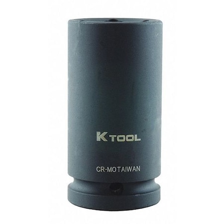 K-Tool International 3/4 in Drive Impact Socket Deep Socket, black oxide, SAE, 1-1/8in., 3-1/4in.L, Hex KTI-34236