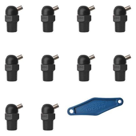 Loc-Line Nozzle, CT Style, 0.062in.dia, PK10 79061-BLK