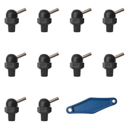 Loc-Line Nozzle, CT Style, 0.086in.dia, PK10 79016-BLK