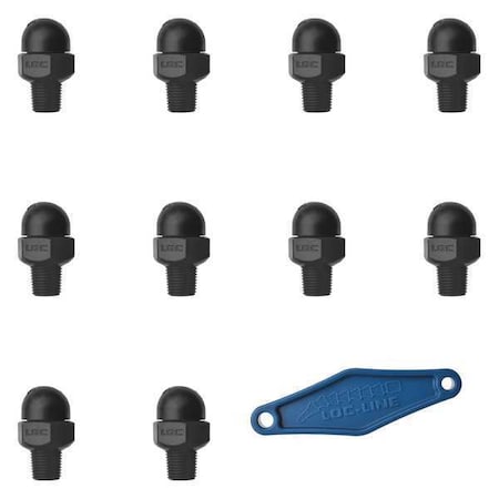 Loc-Line Nozzle, CT Style, 0.117in.dia, PK10 79018-BLK