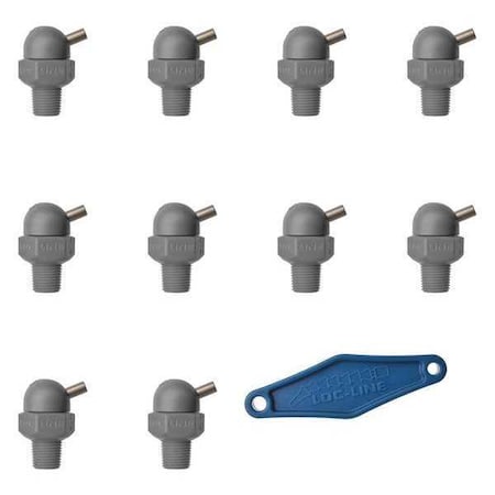 Loc-Line Nozzle, CT Style, 0.117in.dia, PK10 79019-G