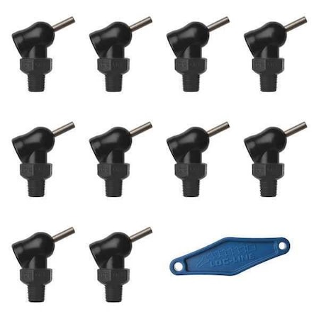 Loc-Line Nozzle, XR Style, 0.117in.dia, PK10 79050-BLK
