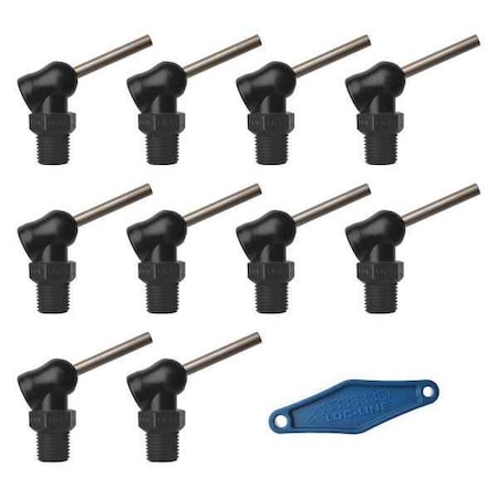 Loc-Line Nozzle, XR Style, 0.160in.dia, PK10 79095-BLK