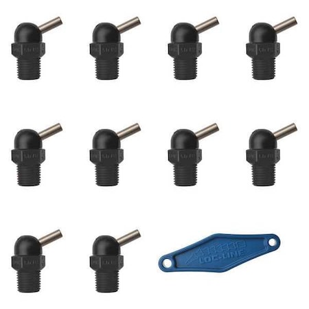 Loc-Line Nozzle, CT Style, 0.086in.dia, PK10 79066-BLK