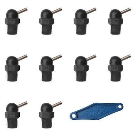 Loc-Line Nozzle, CT Style, 0.117in.dia, PK10 79070-BLK