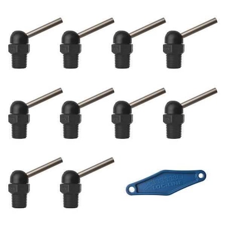 Loc-Line Nozzle, CT Style, 0.160in.dia, PK10 79075-BLK