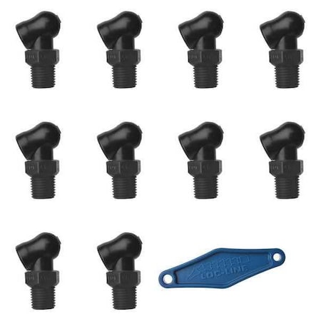 Loc-Line Nozzle, XR Style, 0.860in.dia, PK10 79084-BLK