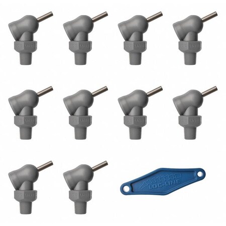 Loc-Line Nozzle, XR Style, 0.860in.dia, PK10 79086-G