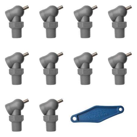 Loc-Line Nozzle, XR Style, 0.117in.dia, PK10 79089-G