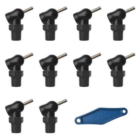 Loc-Line Nozzle, XR Style, 0.117in.dia, PK10 79090-BLK