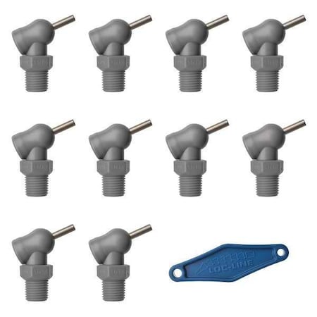 Loc-Line Nozzle, XR Style, 0.117in.dia, PK10 79090-G