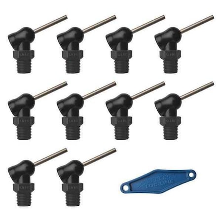 Loc-Line Nozzle, XR Style, 0.117in.dia, PK10 79091-BLK
