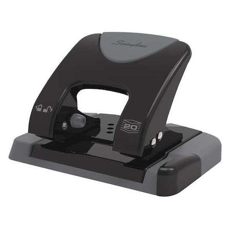 Swingline Two-Hole Paper Punch, 20 Sheets, Blck/Gray A7074135