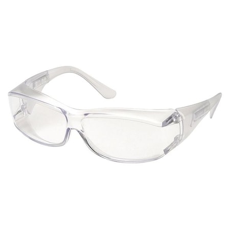 Deltaplus OVR-Spec III, Safety Glasses, Anti-Scratch, Clear Lens, Clear Frame, Full-Frame SG-57C